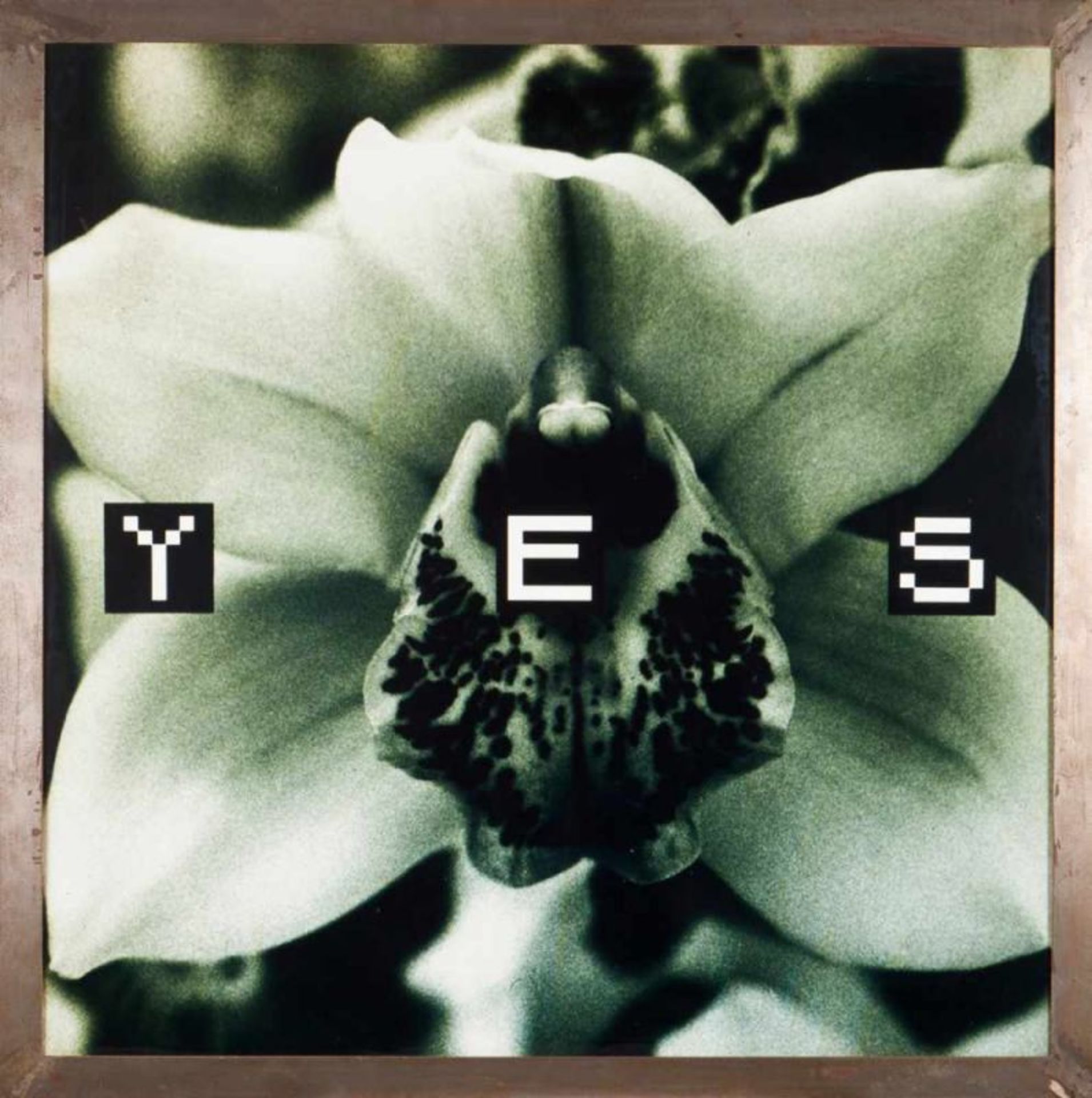 Leonel Moura (b.1948) "Yes" Photograph and iron Signed and dated 1990 (defects) 107x107 cm