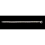 A diamond bracelet Set in white gold with 34 brilliant cut diamonds (ca. 0,30ct) Assay mark (after
