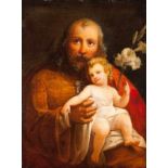 Portuguese school of the 18th century Saint Joseph with the Child Oil on canvas 73x59 cm