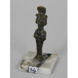 Dieu Osiris. Bronze. Style de la Basse Epoque. - H :8cm. - -