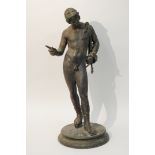 Dieu Bacchus jeune. - Bronze d’après l’antique. - XIXès. H :62cm. - Travail [...]