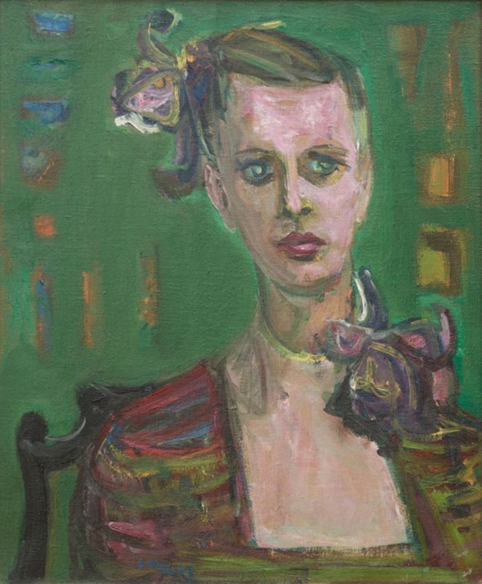 Yvette Alde (1911-1967) - Portrait de femme de Madame Elisabeth Marais, 1947 - [...]