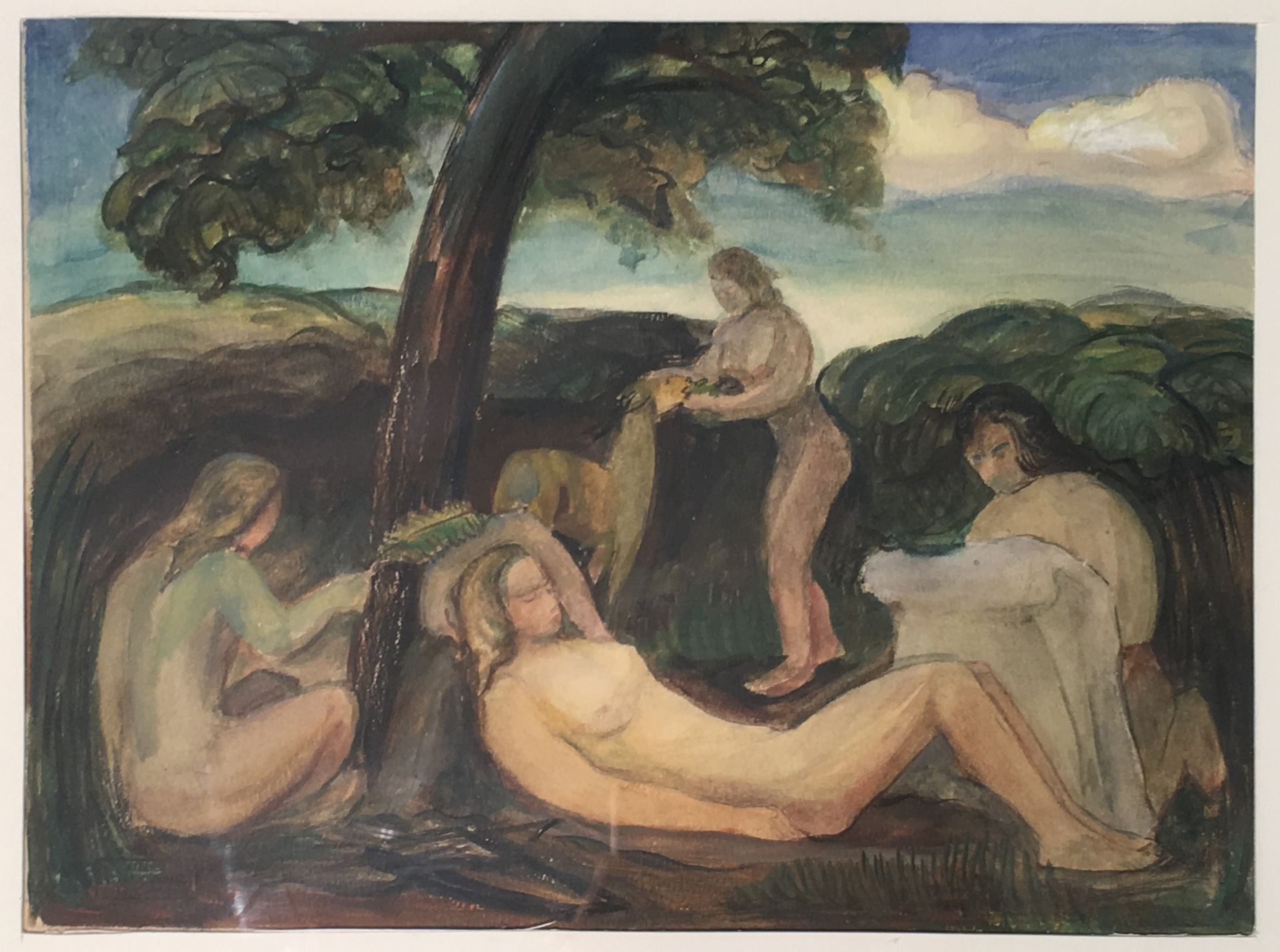 Zladislaw Cyankiewicz - dit Cyan (1912-1981) - Le repos des femmes - Gouache sur [...] - Bild 3 aus 9