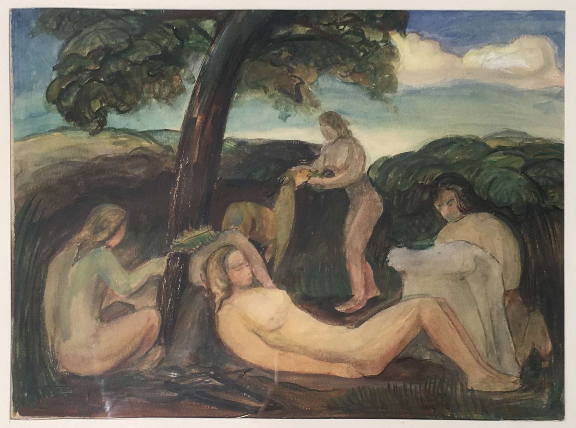 Zladislaw Cyankiewicz - dit Cyan (1912-1981) - Le repos des femmes - Gouache sur [...] - Bild 7 aus 9