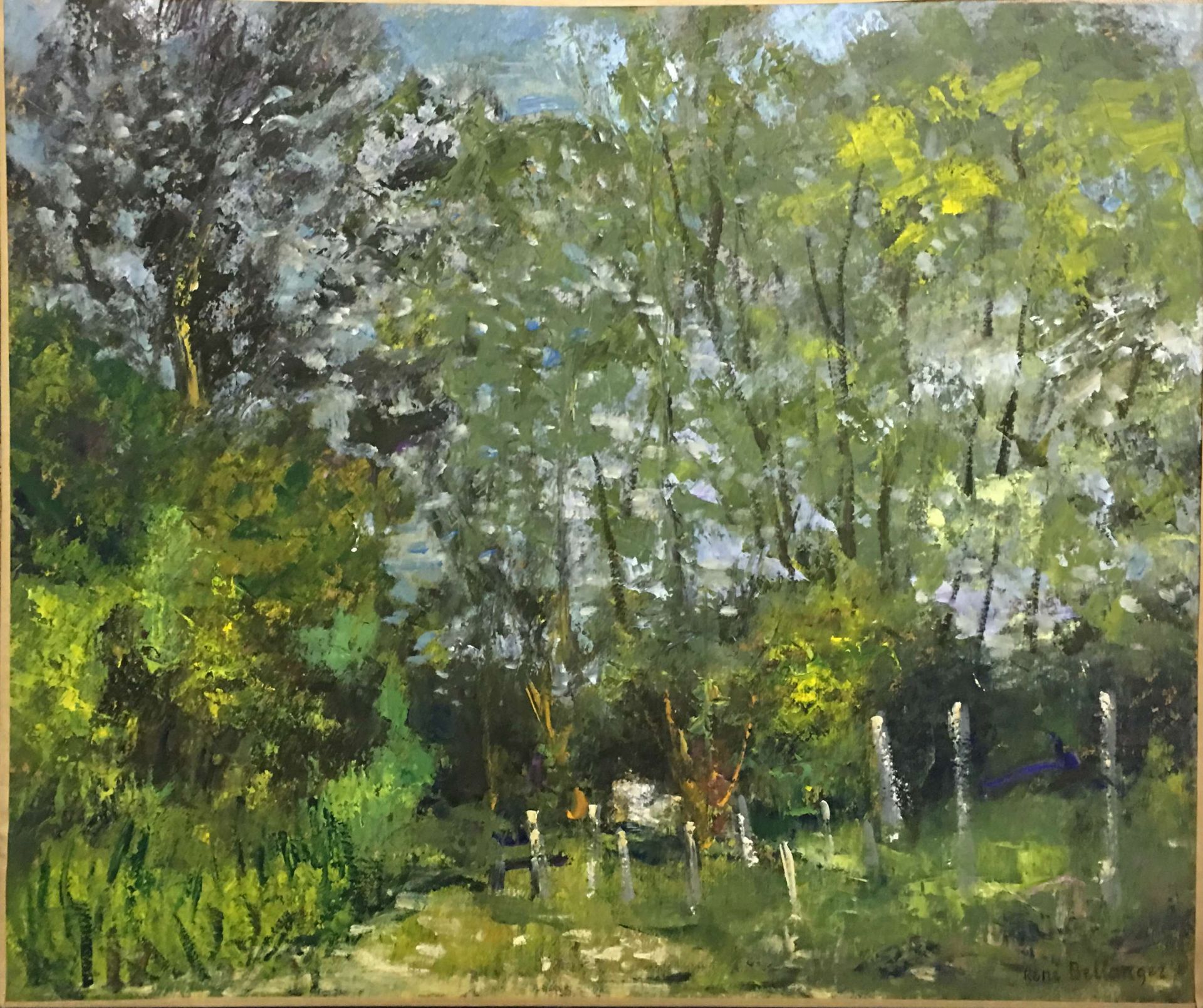 René Bellanger - Sous-bois - Huile sur papier marouflé sur toile signé en bas à [...] - Bild 8 aus 9