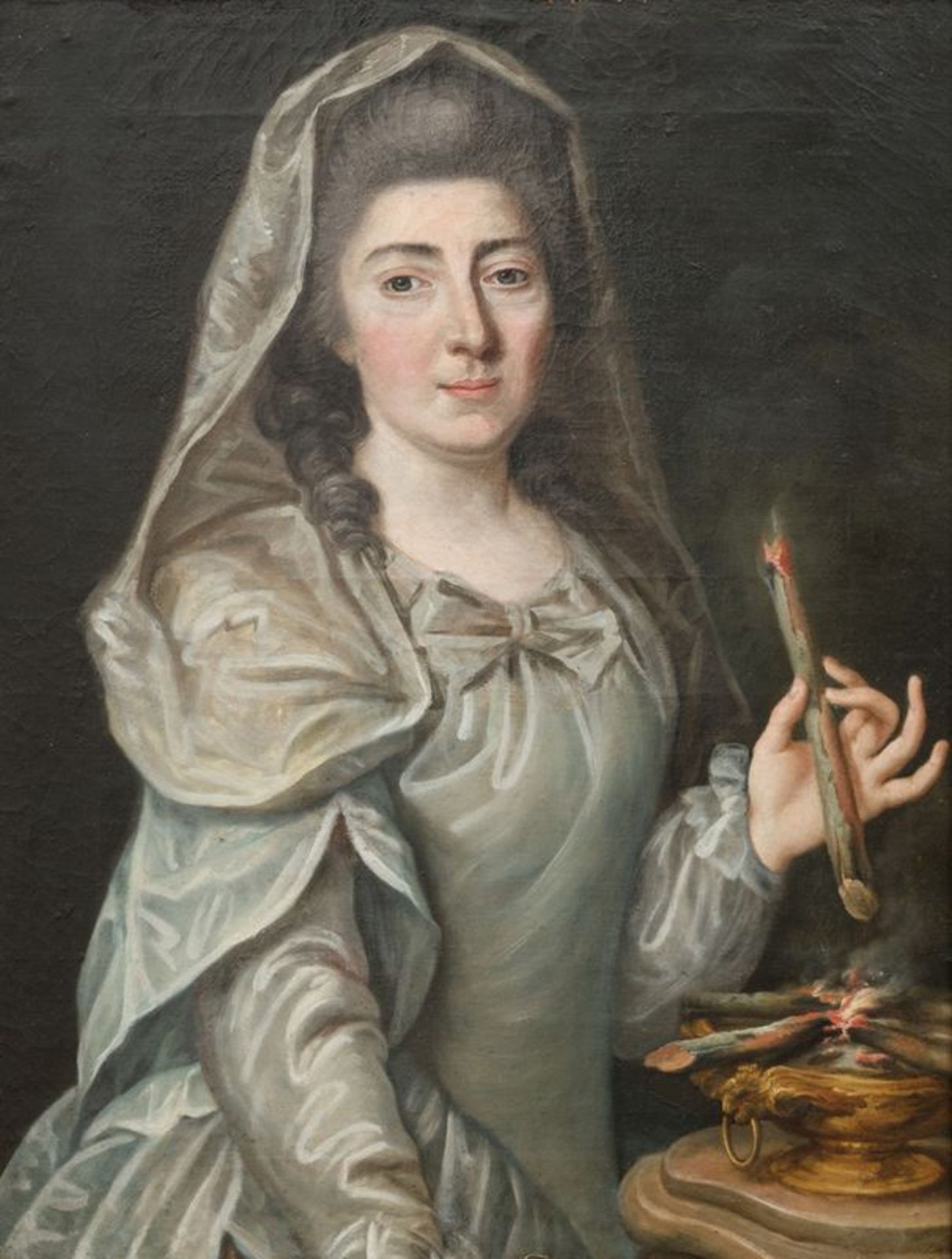 Maurice de Nancy - Madame de Chabrilan, - marquise de Gras,1789 - Toile signée, [...] - Bild 3 aus 3