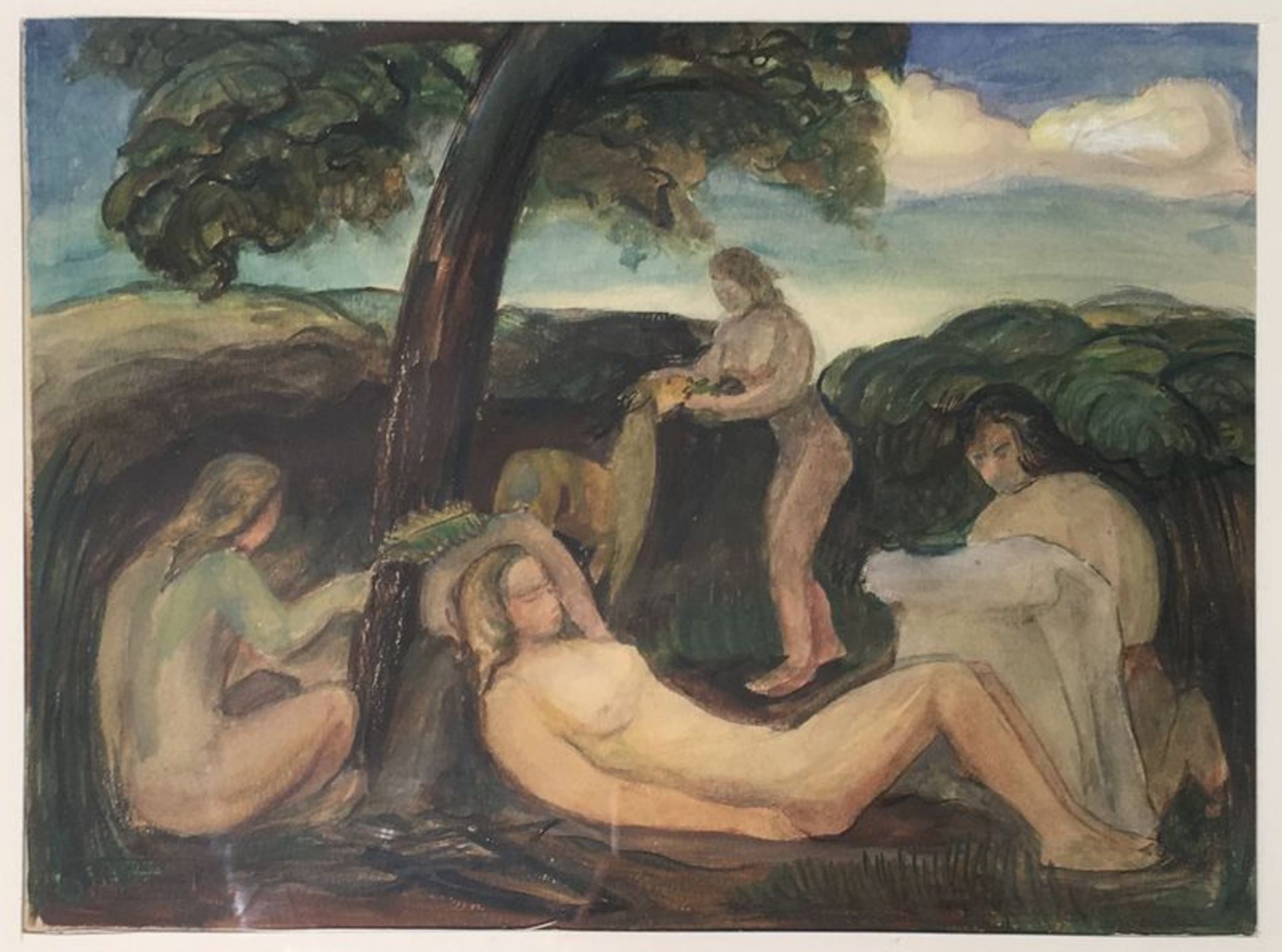 Zladislaw Cyankiewicz - dit Cyan (1912-1981) - Le repos des femmes - Gouache sur [...] - Bild 6 aus 9