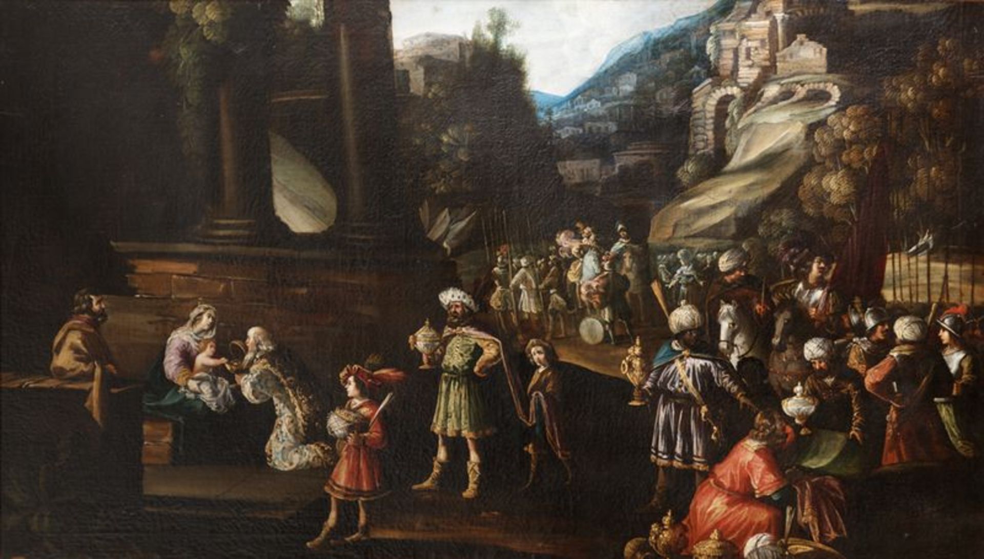 Claude Vignon (1593-1670), suiveur de - L’adoration des mages - Huile sur Toile [...] - Bild 3 aus 3