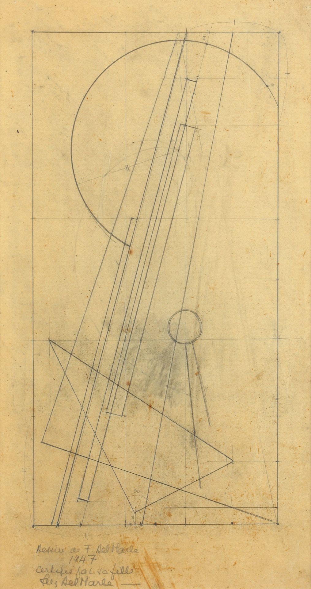 Félix Del Marle - (1889-1952) - Sans titre, 1947 - Dessin au crayon sur papier [...] - Bild 2 aus 5