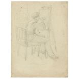 Ernst (1801-33) oder Bernhard (1820-79) Fries () An der Staffelei sitzender Maler (und 2