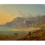 Carl Wagner (Roßdorf an der Rhön 1796 – 1867 Meiningen) Landschaft bei Amalfi. Um 1824 Öl auf