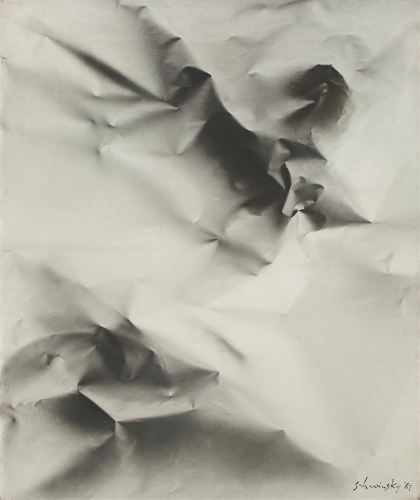 Xanti Schawinsky (Basel 1904 – 1979 Mailand) „E 220“. 1967 Acryl auf Leinwand. 127 × 106,5 cm ( 50 ×