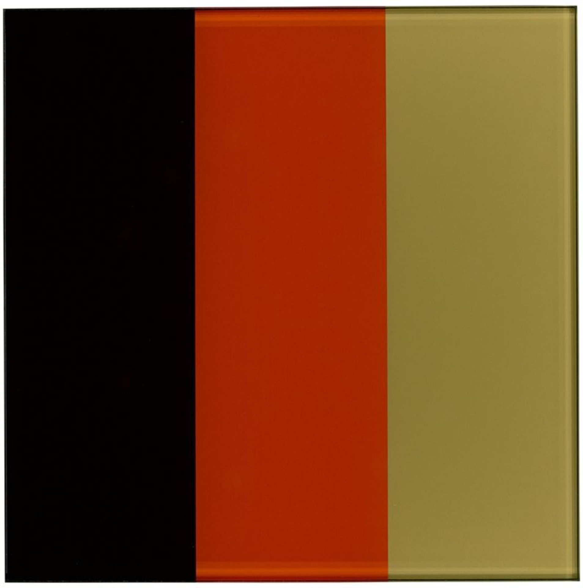 Gerhard Richter (Dresden 1932 – lebt in Köln) „Schwarz-Rot-Gold IV“. 2015 Farbserigrafie hinter