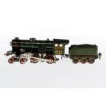 Märklin 2-B Dampflok E 65/13050, S 0, elektr., grün/schwarz, mit Tender und 1 el. bel. Stirnlampe,