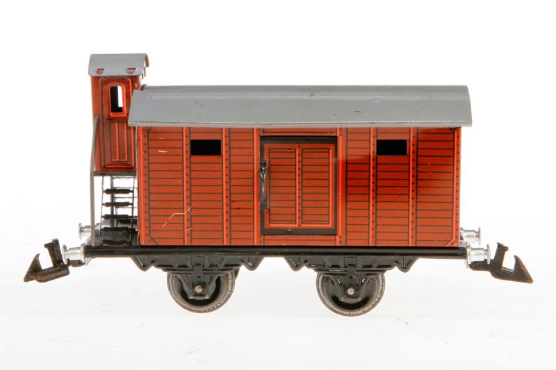 Doll gedeckter Güterwagen 5/567, S 0, CL, mit BRHh und 2 ST, LS, L 16, im leicht besch. OK, Z 2 19.