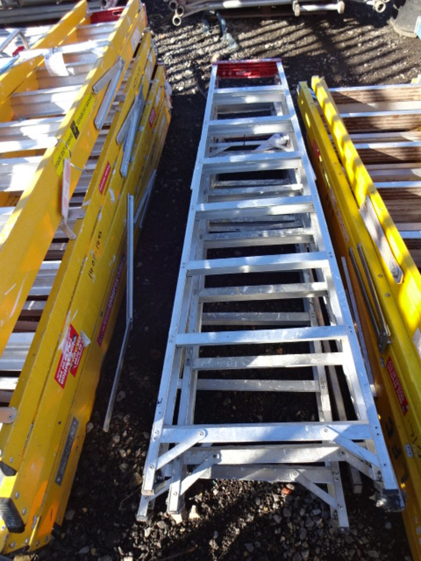3 x aluminium step ladders