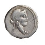 REPUBBLICA ROMA. GENS TITIA (90 A.C.). DENARIUS.