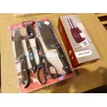 Three boxed kitchen knife sets