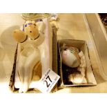 Novelty souvenier cruet and a decorative Oriental egg