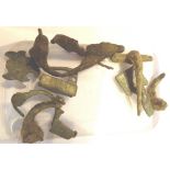 Seven Roman and Saxon brooches and a key