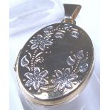 9ct yellow and white gold floral locket