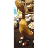 Wooden duck wearing Doc Martin boots H: 47 cm