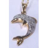 9 ct gold fish pendant on a 9 ct gold chain