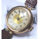 1920's ladies 9ct gold wristwatch