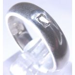 Sterling silver solid stone set band,