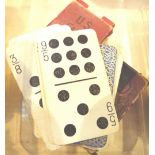 Two sets of Vintage USA card dominoes by