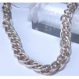 Sterling silver double link curb chain