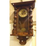 Walnut cased Vienna wall clock, circa 19