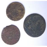 Four hammered coins including silver