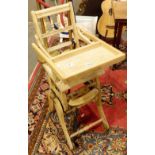 Metomorphic wooden Victorian babies high chair