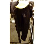 Step in divers dry suit and cap