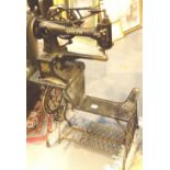 Antique saddle makers treadle powered Si