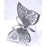 Sterling silver butterfly brooch