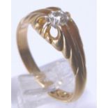 18 ct gold and diamond ring with 0.4 ct