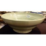 Susie Cooper large green bowl, hairline