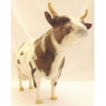 Beswick Ayrshire bull, horns damaged L: