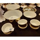 Ten items of gold Royal Worcester table