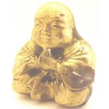 Cast brass Buddha H: 8 cm