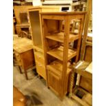 Pine set of kitchen shelves and a pine k