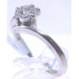 9ct white gold 0.1ct diamond solitaire r