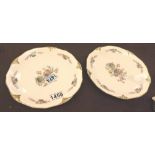 Royal Worcester pair of large floral pla