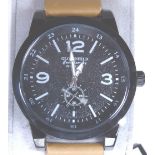 Black faced Globenfeld wristwatch with b