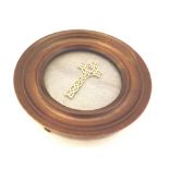 Circular wooden framed cross