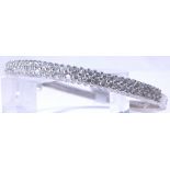 Sterling silver CZ bangle with full hall