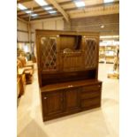 Large oak sideboard with lower cupboard,