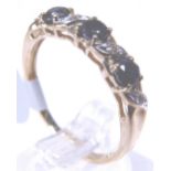 9ct gold sapphire and diamond half etern